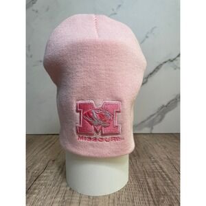Missouri Tigers Beanie Hat‎ Pink Embroidered Logo Knit Cap Winter Warm